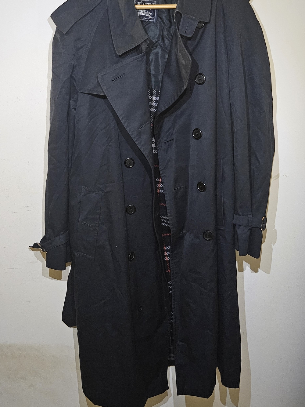 Burberry Men’s Navy Double-Breasted Trench Coat